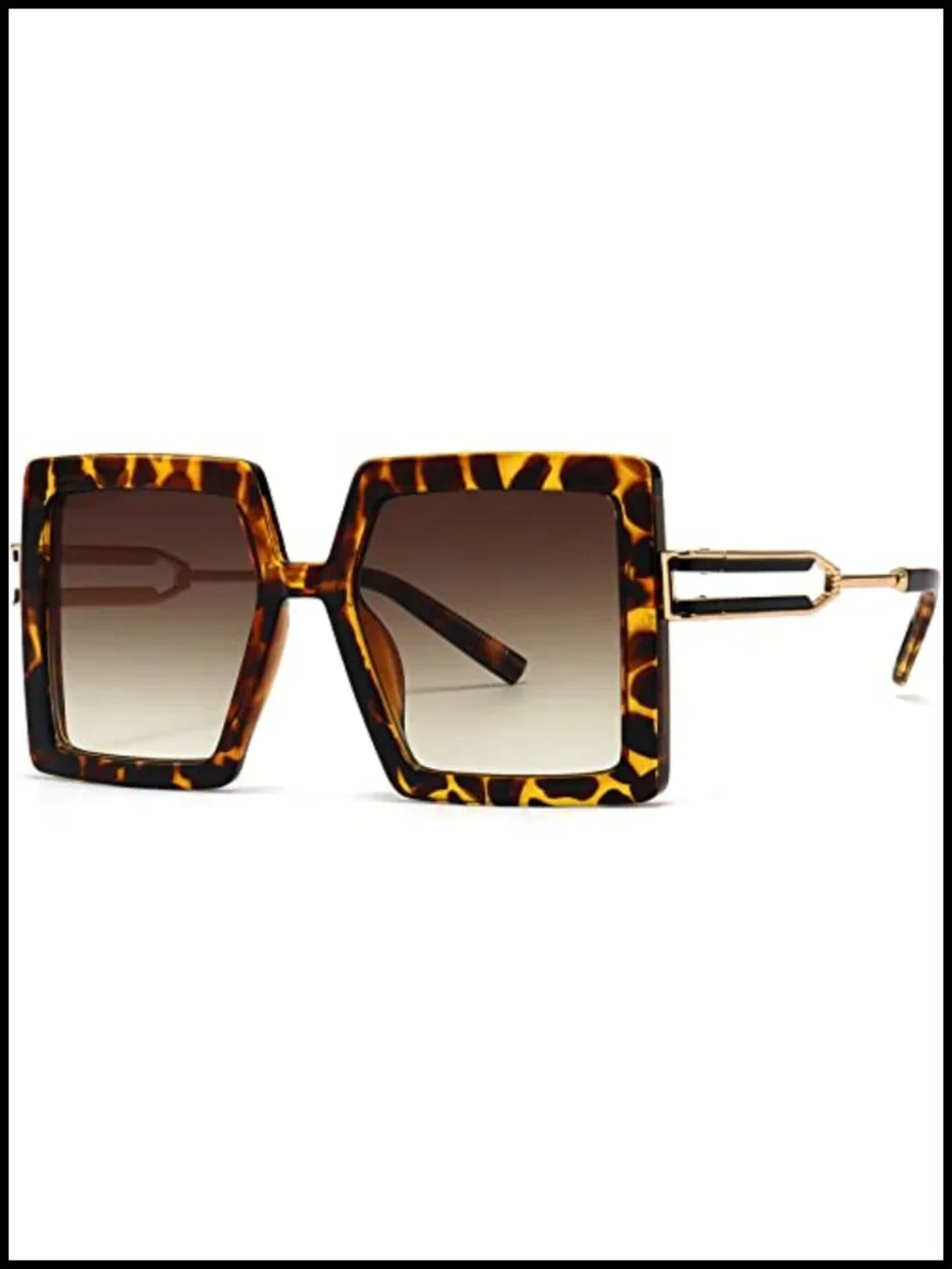 Oversized Square Sunglasses for Women UV400 Protection Retro Fashion